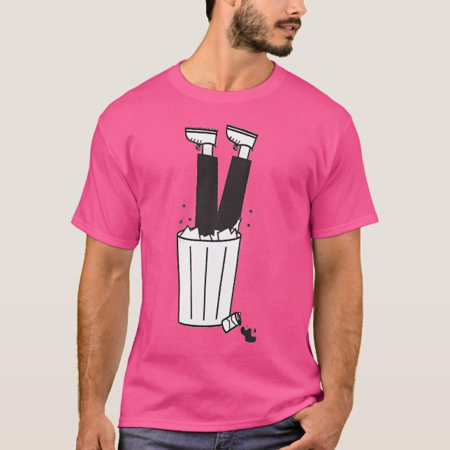 Funny Dumpster Diving Bin T-Shirt (Front)