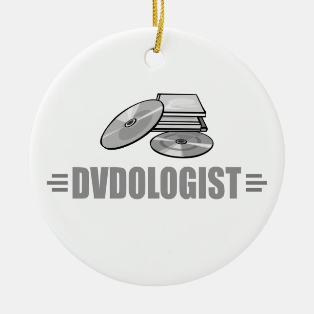 Funny DVD Movie Ceramic Tree Decoration (Front)
