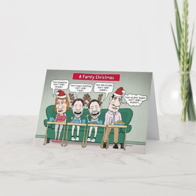 Funny Dysfunctional Family Christmas Card (Front)