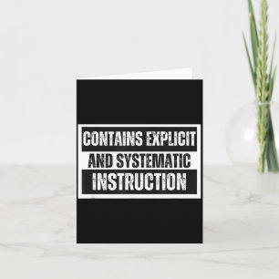 Funny dyslexia teacher explicit and systematic card