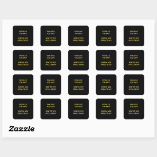 Funny Dyslexic Spelling Joke Square Sticker