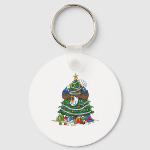 Funny Eagle Christmas Tree Lights Kids Mens Womens Key Ring