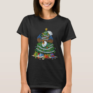 Funny Eagle Christmas Tree Lights Kids Mens Womens T-Shirt