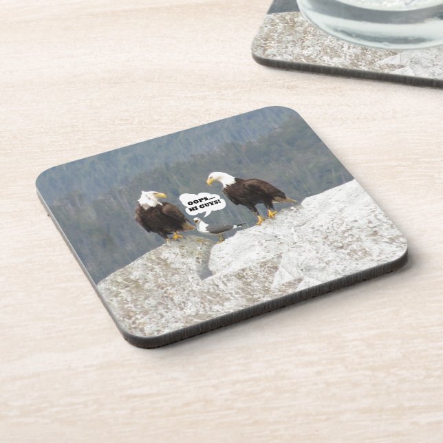 Funny Eagles and Seagull Coaster (Left Side)