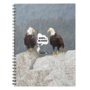 Funny Eagles and Seagull Spiral Notebook