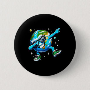 Funny Earth Dab - Earth Day 2024 Kids Boys Dabbing 6 Cm Round Badge