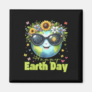 Funny Earth Day 2025 Save The Planet Cute Sungles  Magnet