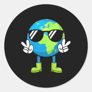 Funny Earth Day Everyday Earth Day Women Girls Kid Classic Round Sticker