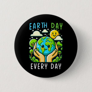 Funny Earth Day Save The Planet Cute Earth Day  6 Cm Round Badge