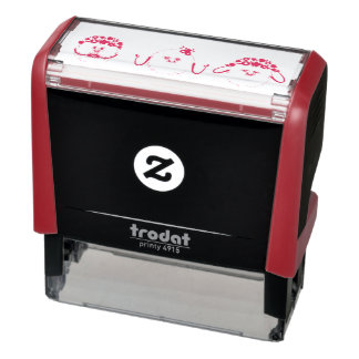Funny earth planet self-inking stamp