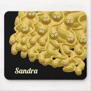Funny earthworms mouse pad