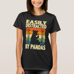 Funny Easily Distracted By Pandas, Cute Animal Lov T-Shirt