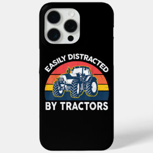 Funny Easily Distracted By Tractors-Shirt Farmer F iPhone 15 Pro Max Case