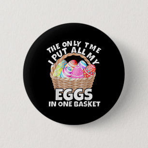 Funny Easter Basket Adult Humour For Men Women &am 6 Cm Round Badge