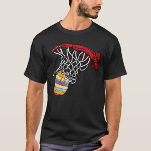 Funny Easter Basketball Egg Hunting Kids Teens T-Shirt