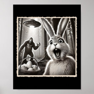 Funny Easter Bunny And Easter, Selfie Bigfoot And Poster