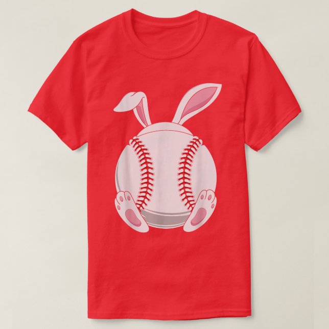 Funny Easter Bunny Baseball Easter Baseball Ball E T-Shirt (Design Front)