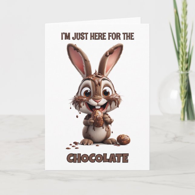 Funny Easter Bunny – Cute & Playful Easter Design Holiday Card (Front)