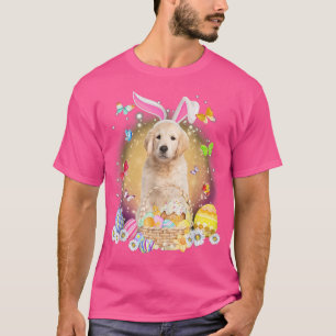 Funny Easter Bunny Golden Retriever Dog Bunny Ear T-Shirt
