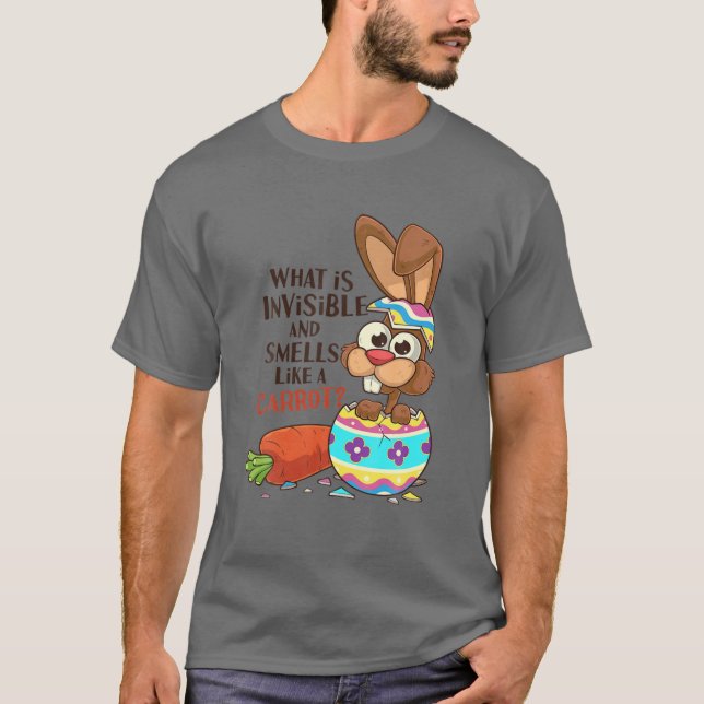 Funny Easter Bunny Joke For Kids Funny Easter T-Shirt (Front)