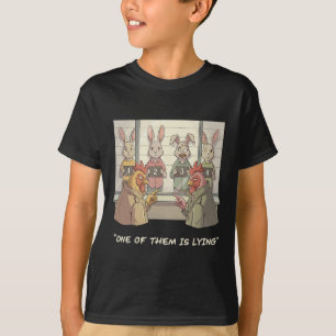 Funny Easter Bunny - Noir Detective One Of Them Is T-Shirt