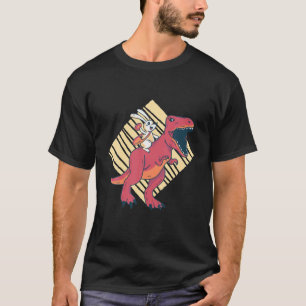 Funny Easter Bunny Riding A Dinosaur Tee's For Gir T-Shirt