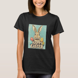 Funny Easter Bunny Vintage Retro Easter Eggs Easte T-Shirt