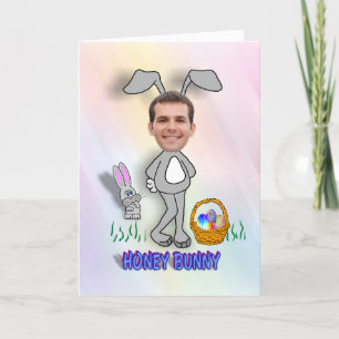 Funny Easter Card: Add-A-Head Shot™ Easter Bunny Holiday Card