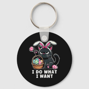 Funny Easter Cat Easter Basket Stuffers Men Women  Key Ring