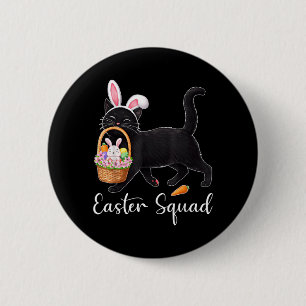 Funny Easter Cats Ears Bunny Eggs Spring for Women 6 Cm Round Badge
