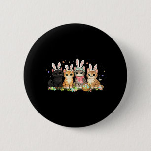 Funny Easter Cats Ears Bunny Eggs Spring Women Men 6 Cm Round Badge