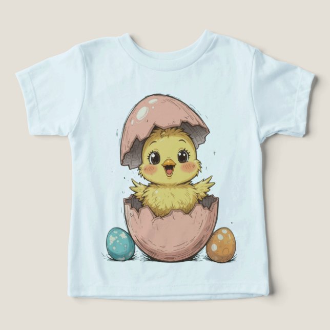 Funny Easter Chick in Cracked Egg (Design Front)