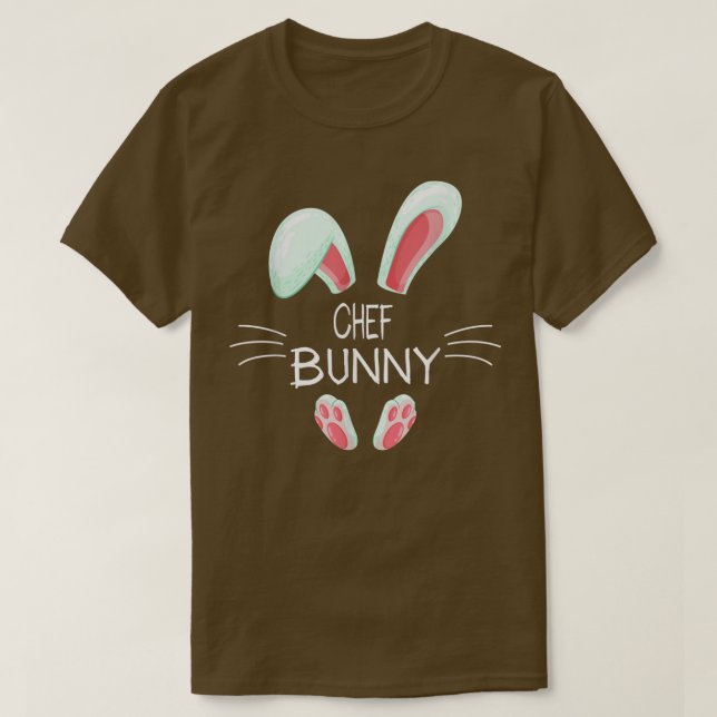 Funny Easter Day Costume Matching Cute Chef Bunny  T-Shirt (Design Front)