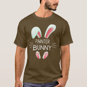 Funny Easter Day Costume Matching Cute Painter Bun T-Shirt