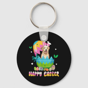 Funny Easter Day Labrador Retriever Dog Bunny Ears Key Ring