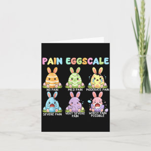 Funny Easter Day Nurse Eggs Nurse Pain Scale Men Card