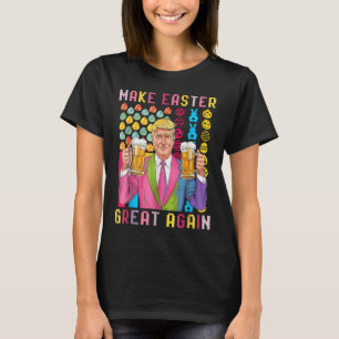 Funny Easter Day Trump Make Easter Great Again Fla T-Shirt