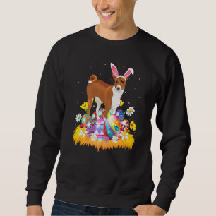 Funny Easter Egg Basenji Dog Easter Sunday Sweatshirt