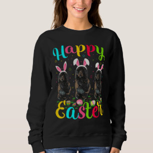Funny Easter Egg Bunny Portuguese Water Dog Happy Sweatshirt