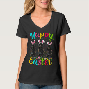 Funny Easter Egg Bunny Portuguese Water Dog Happy T-Shirt