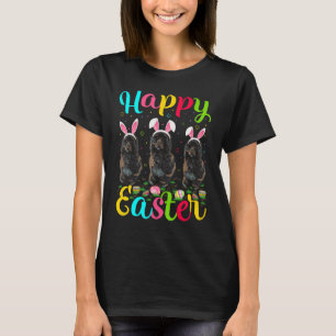 Funny Easter Egg Bunny Portuguese Water Dog Happy T-Shirt