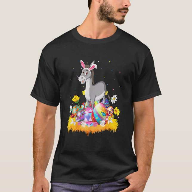 Funny Easter Egg   Cute Mule Easter Sunday T-Shirt (Front)
