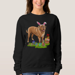 Funny Easter Egg Hunting Bunny Dogue De Bordeaux D Sweatshirt