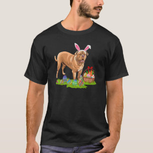 Funny Easter Egg Hunting Bunny Dogue De Bordeaux D T-Shirt