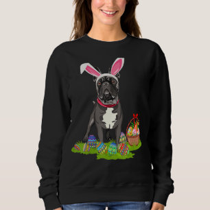 Funny Easter Egg Hunting Bunny French Bulldog East Sweatshirt