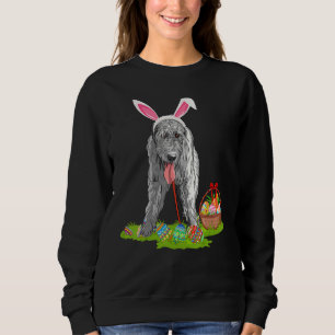 Funny Easter Egg Hunting Bunny Irish Wolfhound Dog Sweatshirt