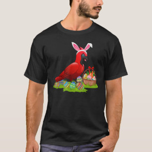 Funny Easter Egg Hunting Bunny Northern Cardinal B T-Shirt