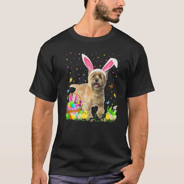 Funny Easter Egg Hunting Cairn Terrier Dog Easter  T-Shirt (Front)