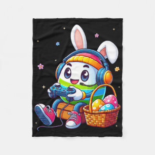 Funny Easter Egg Playing Video Game For Gamer Boys Fleece Blanket