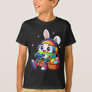 Funny Easter Egg Playing Video Game For Gamer Boys T-Shirt